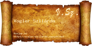 Vogler Szilárda névjegykártya